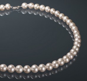 Ожерелье из жемчуга р9505хк40з: розовый пресноводный жемчуг, золото 585°