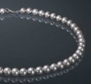 Ожерелье из жемчуга с950хд40с: металлик пресноводный жемчуг, серебро 925°